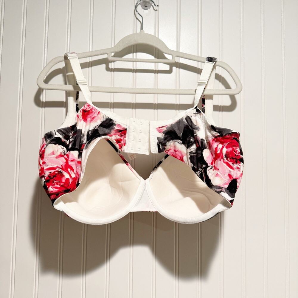 Lane Bryant Cacique Rose Print Lightly Lined Full Coverage Underwire 42DDD - Picture 5 of 5